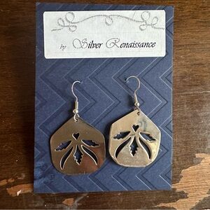 1” Earrings made by my parents from Salvaged metal